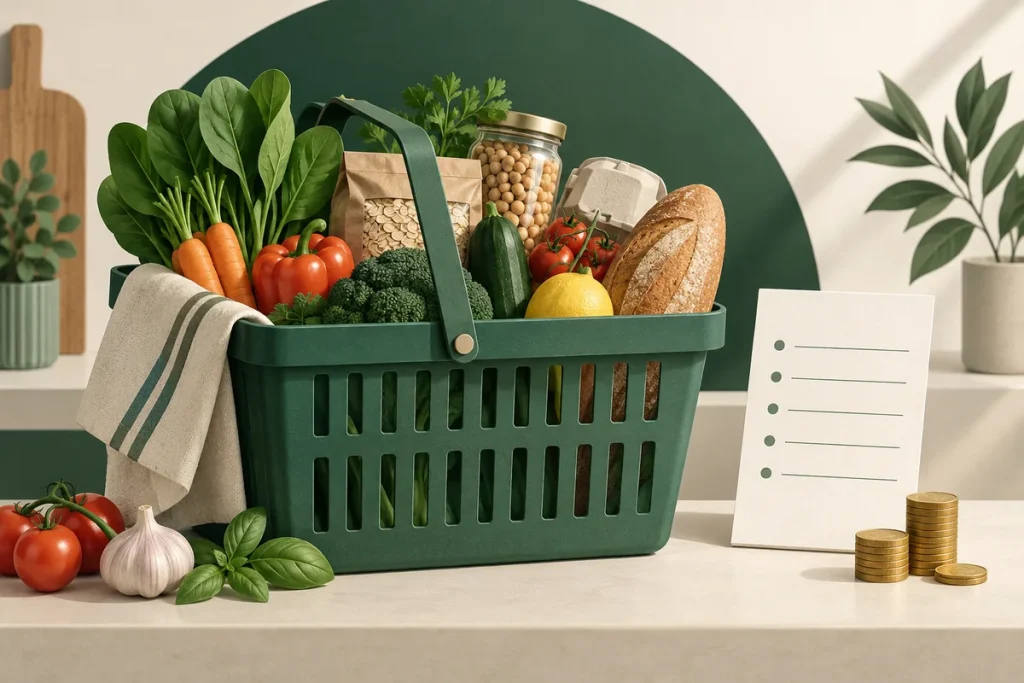 Compra semanal saludable planificada para gastar menos