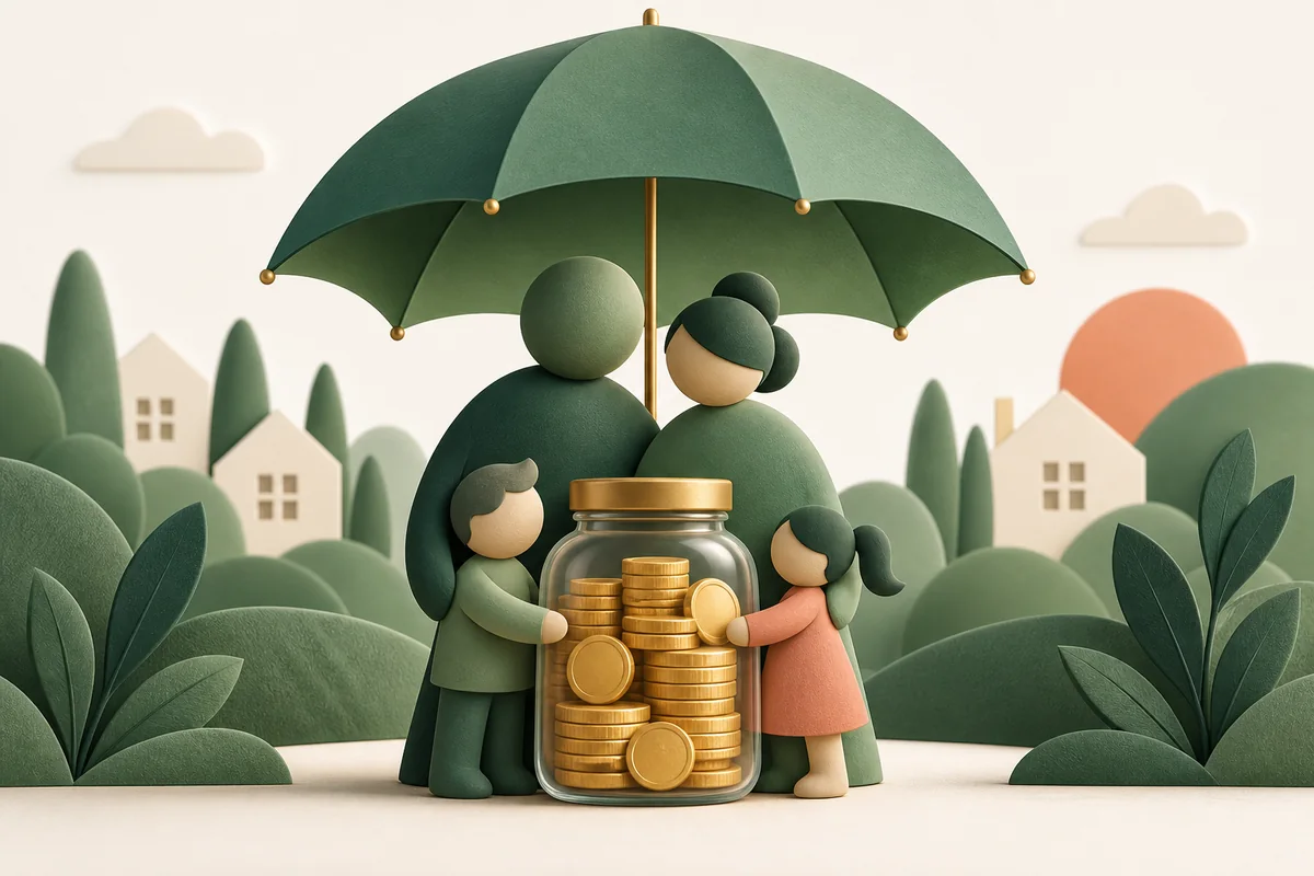 Fondo de emergencia para proteger los gastos de una familia con hijos
